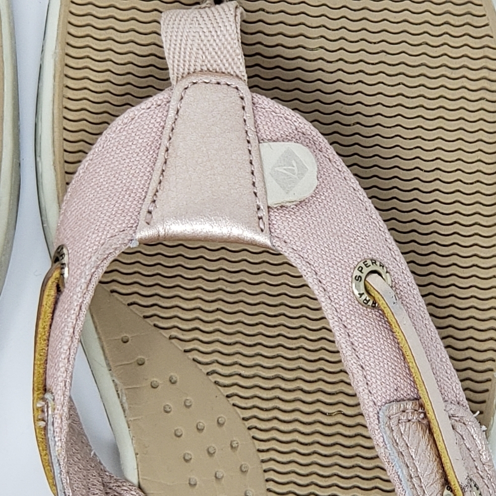 Sperry Flip Flop Thong Sandals Flat Heel Rose Gold Petal Pink Women's 10 - Picture 5 of 8